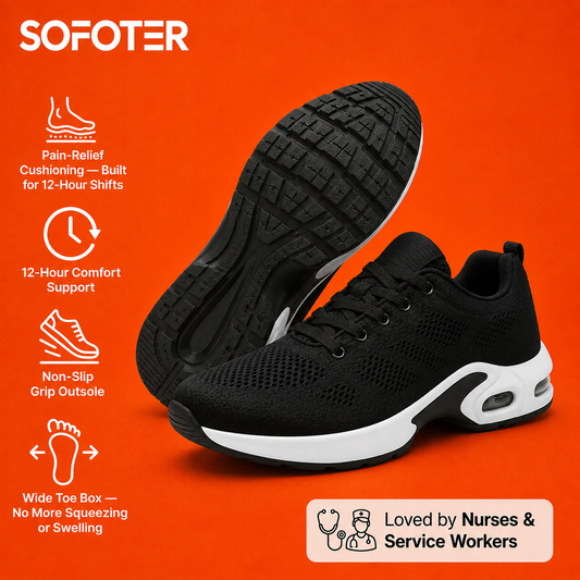 Orthora — 12-Hour Shift Shoes for All-Day Foot, Knee & Back Pain Relief